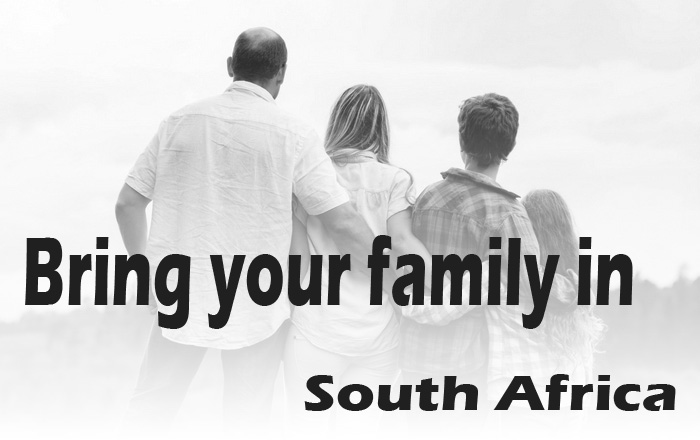 South African dependent visa for spouse and dependent children