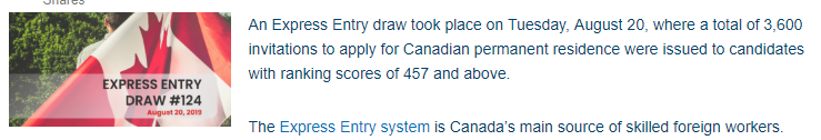 Second draw for Express Entry witnesses 3,600 invitations for Canadian Permanent Residence